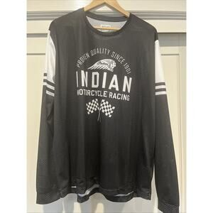 Indian Motorcycle Racing Jersey Mens Large Lightweight
